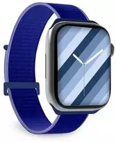 Case4Me SBS nailono dirželis laikrodžiui, skirtas „Apple Watch“ 42/44/45/49 mm. Tamsiai mėlynas.