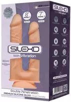 „Silexd“ dvigubo įsiskverbimo dildo su stipriomis vibracijomis poroms
