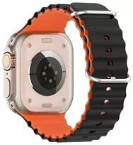 Beline Apple Watch Silicone Waves apyrankė 38/40/41mm juodos spalvos-oranžinės spalvos Box