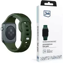 3mk silikoninė apyrankė Apple Watch 42 / 44 / 45 / 49 mm - žalios spalvos