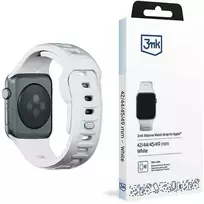 3MK silikoninis laikrodžio dirželis balta/whitedla Apple Watch 42/44/45/49mm