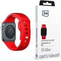 3mk silikoninė Watch apyrankė Apple Watch 42 / 44 / 45 / 49 mm - raudonos spalvos