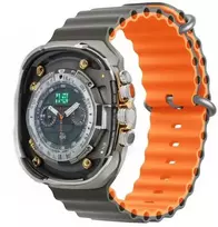 Devia apyrankė Deluxe Sport6 skirta Apple Watch 42mm/ 44mm/ 45mm/ 49mm pilkos spalvos oranžinės spalvos
