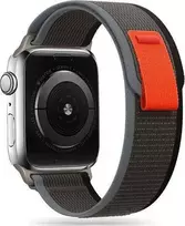 Tech Protect Išmaniojo laikrodžio Apple 4/5/6/7/8/SE/ULTRA nailoninis dirželis, Juodos spalvos, 42/44/45/49mm