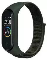 Beline apyrankė Mi Band 7/6/5/4/3 NylonLoop žalios spalvos