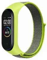 Beline apyrankė Mi Band 7/6/5/4/3 NylonLoop geltonos spalvos