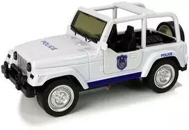 Policijos automobilis visuregis, baltas
