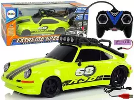 Sportinis automobilis su nuotolinio valdymo pultu, 1:18, žalias