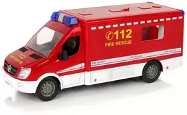 Priešgaisrinės tarnybos „Mercedes Sprinter“ automobilis su nuotolinio valdymo pultu