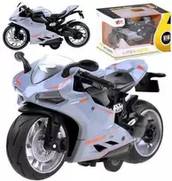 Žaislinis motociklas - Diecast modelis, pilkas