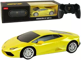 Automobilis Lamborghini Huracan su nuotolinio valdymo pultu, geltonas