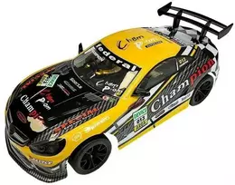 Sportinis automobilis su nuotolinio valdymo pultu, geltonas