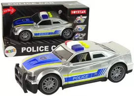 Žaislinis policijos automobilis, sidabrinis