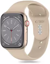 Apyrankė Apple Watch 3 / 4 / 5 / 6 / 7 / 8 / 9 / SE (38 / 40 / 41 MM) Tech-Protect silikoninė Walnut beige