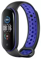 Beline apyrankė Design Mi Band 7/6/5 juodos ir mėlynos spalvos