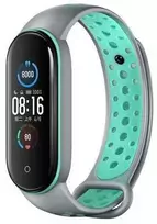 Beline apyrankė Design Mi Band 7/6/5 pilkos ir žalios spalvos