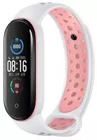 Beline apyrankė Design Mi Band 7/6/5 baltos ir rožinės spalvos
