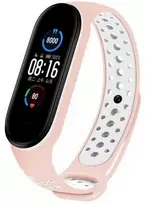 Beline apyrankė Design Mi Band 7/6/5 rožinės ir baltos spalvos