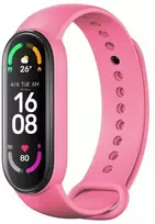 Oem Silicone apyrankė for XIAOMI Mi Band 5 / 6 / 7 pink (37)