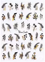 Deni Carte Juodas Lotus Stickers - Nail Stickers