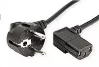 C-TECH maitinimo laidas 220/230V maitinimo šaltinis, išlenktas, VDE, 2m