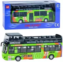 Metalinis dviaukštis autobusas, žalias