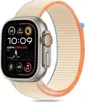 Tech-Protect nylon Apple Watch 6 / 7 / 8 / 9 / 10 / SE / Ultra 1 / 2 (44 / 45 / 46 / 49 mm) kreminės spalvos