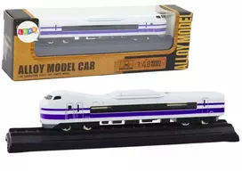 Lean Toys Traukinio vagonas modelis 1:48, metalinis, baltai-violetinis