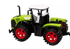 Lean Toys Žaislinis traktorius su medienos priekaba