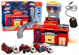 Lean Toys Komandinis gelbėjimo bazės žaislų rinkinys su 6 automobiliais