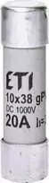 ETI CILINDO Įdėklas.CH10X38 GPV 20A/1000V DC
