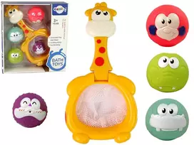 Vonios žaislų rinkinys Lean Toys su mini krepšinio žaidimu