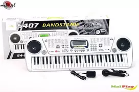Malplay Vaikiškas pianinas su mikrofonu, 54 klavišai, sidabrinis