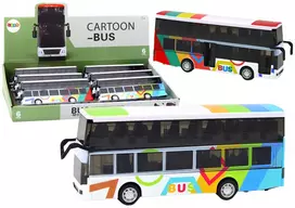 Žaislinis dviaukštis autobusas su garsais ir šviesom. 1 vnt.