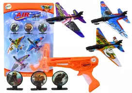 Lean Toys Lėktuvėlių šaudymo rinkinys su pistoleto paleidikliu