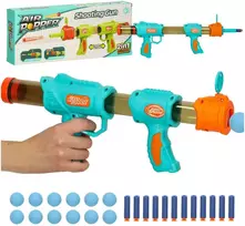 Nerfy 2-in-1 mėlynas šovinių pistoletas