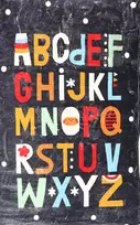 Kilimas, vaikų kūdikiams, 140 x 80 cm, Alphabet, tamsiai mėlynas