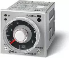 Finder laiko relė 2P 5A 24–230 V AC / DC daugiafunkcinė AIa, AIb, DIa, Dib, GI, SW (88.12.0.230.0002)