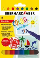 Flomasteriai EberhardFaber, Jumbo , skirti piešti ant langų, 8 spalvų