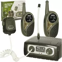Vaikams skirtas Walkie Talkie radijo imtuvų rinkinys su PBX chaki spalvos