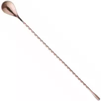 Bar Up Barmeno šaukštas gėrimams ir kokteiliams, ilgas 385 x 35 mm - varinis
