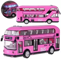 Dviaukštis autobusas „Jokomisiada Rožinė“ su atidaromomis durimis ir garsu ZA4748