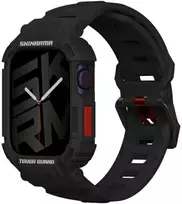 Skinarma apyrankė+Dėklas Mecha 2in1 Apple Watch 45/44mm juodos spalvos