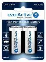 Šarminės baterijos „everActive Pro Alkaline LR14 C“ – lizdinė pakuotė – 2 vnt.