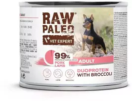 Vetexpert RAW PALEO Duoprotein Pork & ėriena Adult - wet dog food - 200g