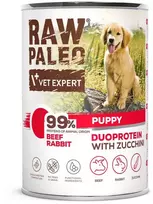 Vetexpert RAW PALEO Duoprotein jautiena & triušiena Puppy - wet dog food - 400g