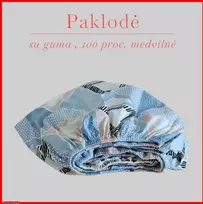 Paklodė su guma 100/140/160/180/200x200+20cm. - 160x200+20cm.