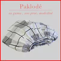 Paklodė su guma 100/140/160/180/200x200+20cm. - 160x200+20cm.