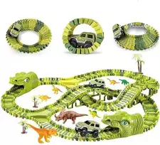 „Extralink“ žaislai | Didelė lenktynių trasa, dinozaurų parkas | automobiliai, dinozauras, dinozaurų parkas, XXL, 240 detalių