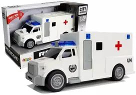 Lean Toys Greitosios pagalbos automobilis su garsais, 1:20